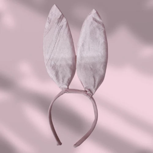 Diadema de orejas de conejo rosa