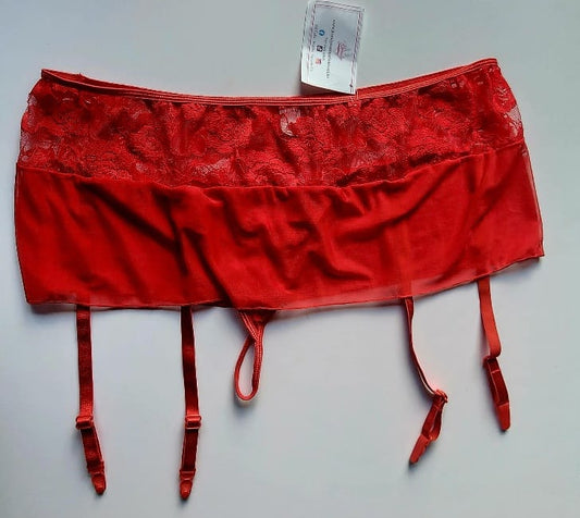 Sostenedor con falda y pantie incluida color Rojo size plus