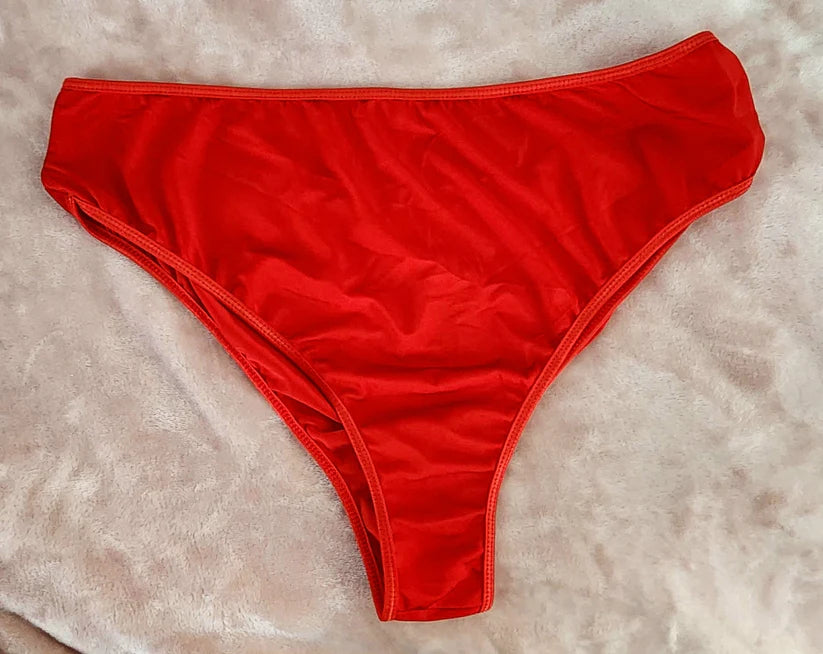 Pantie de algodon , estira color roja #6